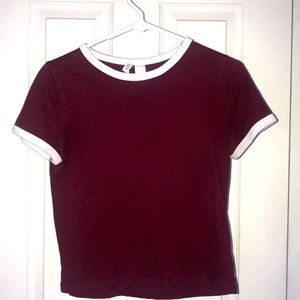 Ringer tee - sz S - H&M
